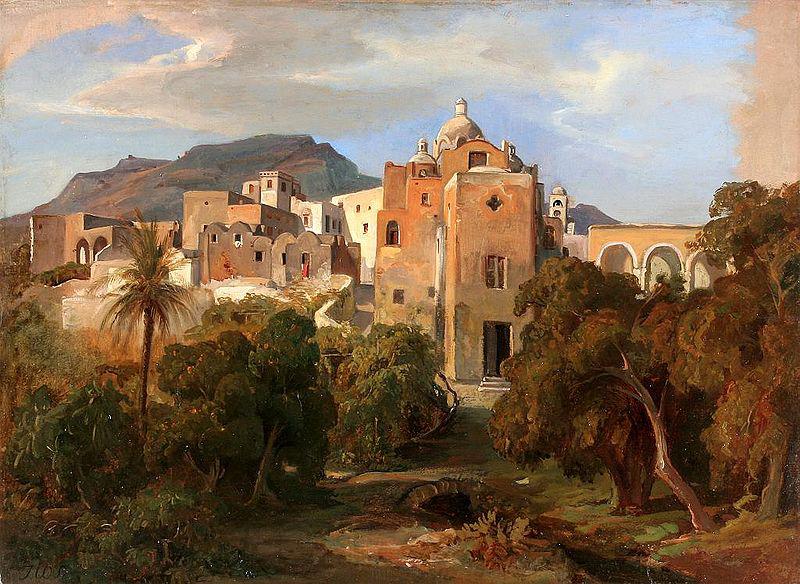 Johann Wilhelm Schirmer Capri mit Blick auf Santa Serafina France oil painting art